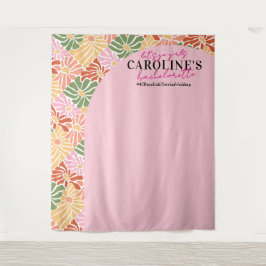 Tapiz Resumen floral de peach Pink Groovy