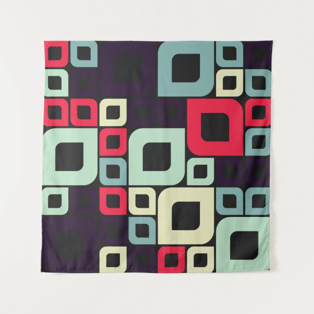 Tapiz Resumen Geométrico, Ilustracion de arte computacio (Anverso)
