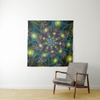 Resumen ilustrado brillante arte fractal púrpura V