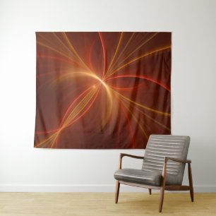 Tapiz Resumen místico Arte fractal Colores cálidos moder