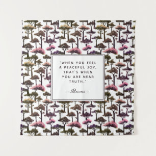 Tapiz Resumen moderno Arte de árbol Inspirador Rumi Cita