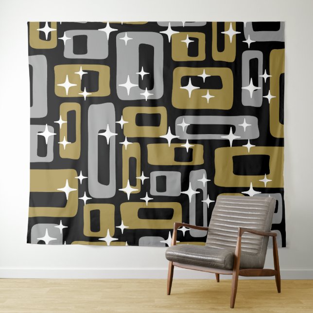 Tapiz Resumen moderno Retro Mid Century (In situ (horizontal))
