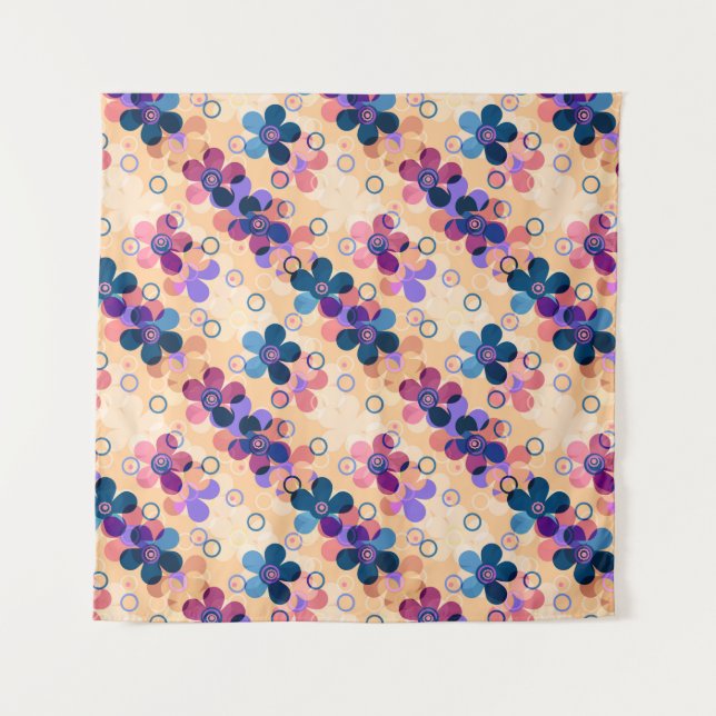 Tapiz Resumen niños lindos flores personalizados florale (Anverso)