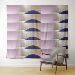 Tapiz Resumen retro Semicírculos sobre el oro suave