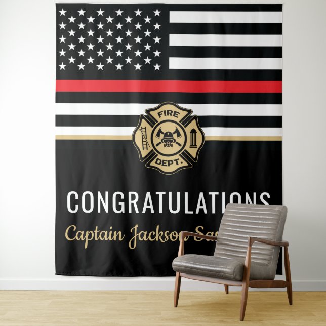 Tapiz Retiro de la retirada de los bomberos: felicitacio (In situ)