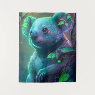 Tapiz Retrato animal de Koala Pintando vida silvestre al