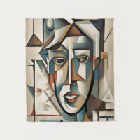 Retrato Cubista Moderno Resumen Arte