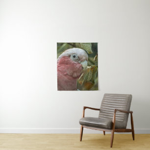Tapiz Retrato de ave australiana Galah Cockatoo rosa