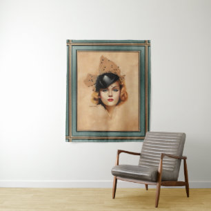 Tapiz Retrato de Carole Lombard de Charles Gates Sheldon