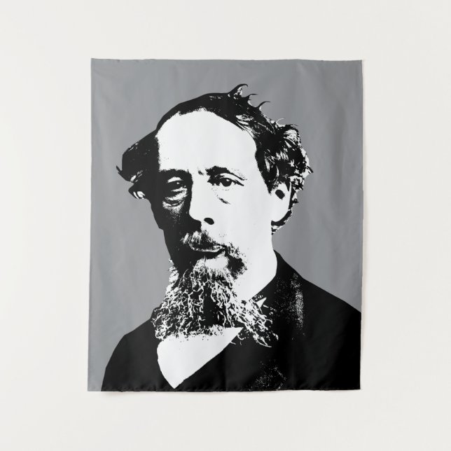 Tapiz Retrato de Charles Dickens (Anverso)