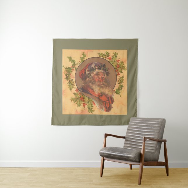 Tapiz Retrato de época de los Navidades de Santa Claus (In situ)