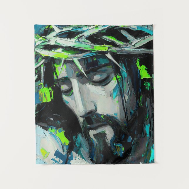 Tapiz Retrato de Jesucristo (#3) (Anverso)