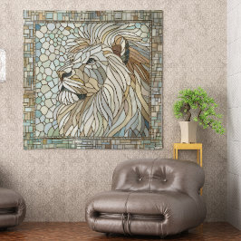 Tapiz Retrato de león Mosaic Art