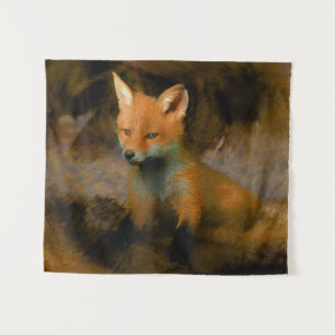 Tapiz Retrato de Little Baby Fox Cub
