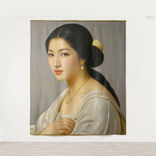 Tapiz Retrato de mujer Bella Artes "Yuki Mori"