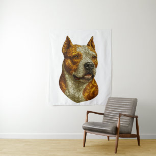 Tapiz Retrato de perro de Pitbull