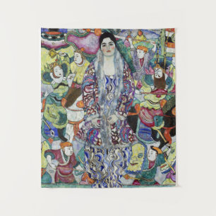 Tapiz Retrato de pintura de mujer por Gustav Klimt