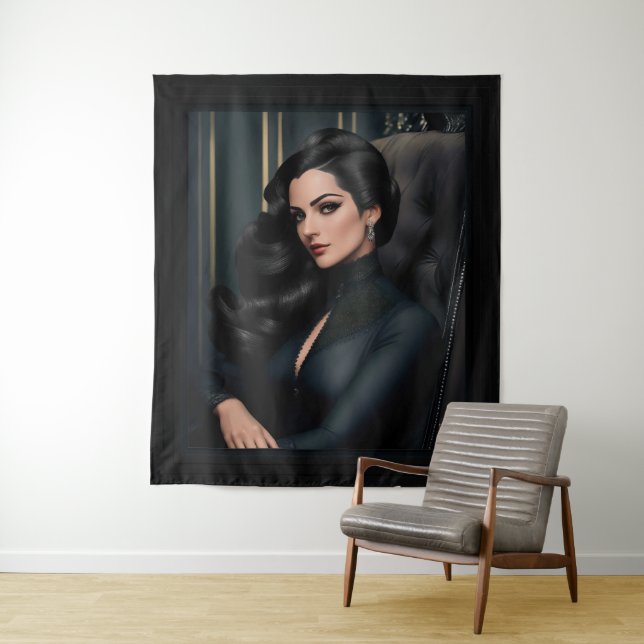 Tapiz Retrato de Tressa Straninski por Xzendor7 (In situ)