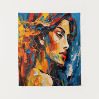 Retrato femenino agresivo y expresionista Resumen 