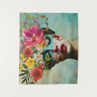 Tapiz Retrato Floral Vintage 