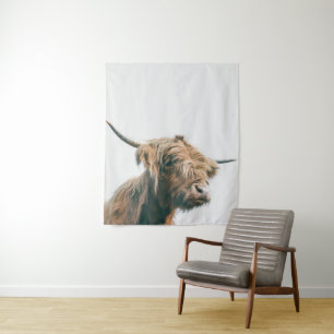 Tapiz Retrato majestuoso de vaca Highland