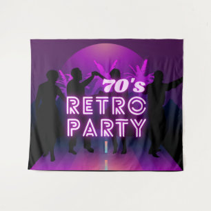 Tapiz Retro 80 Disco Dance Fiesta Neon Purple Funky