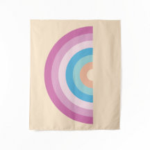 Tapiz Retro Arcoíris Rosa, Azul y Naranja