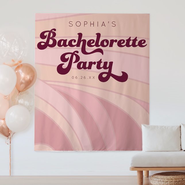 Tapiz Retro Bachelorette Party Backdrop Funky (Subido por el creador)