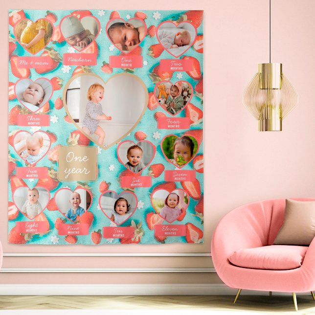 Tapiz Retro Berry First Birthday Fiesta Wall Backdrop (Subido por el creador)