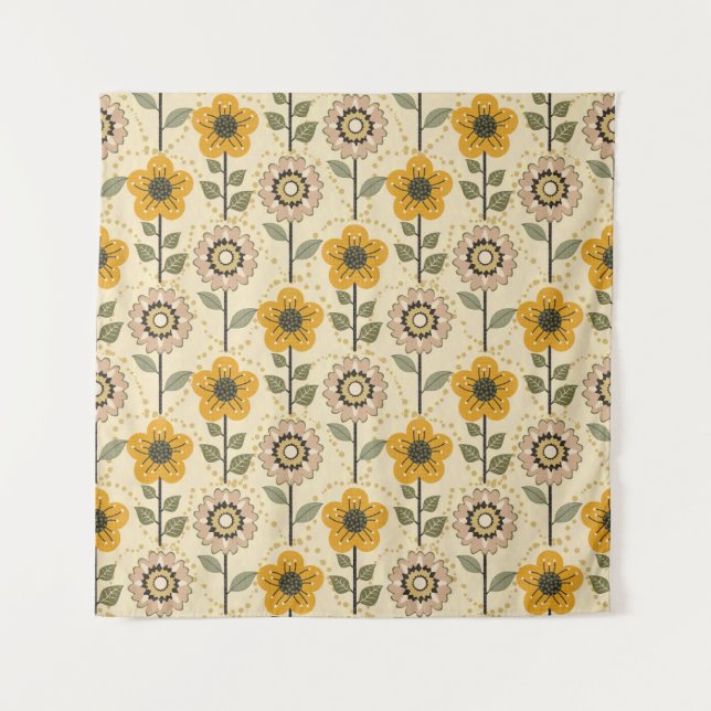 Tapiz Retro Bloom Harmony (Anverso)