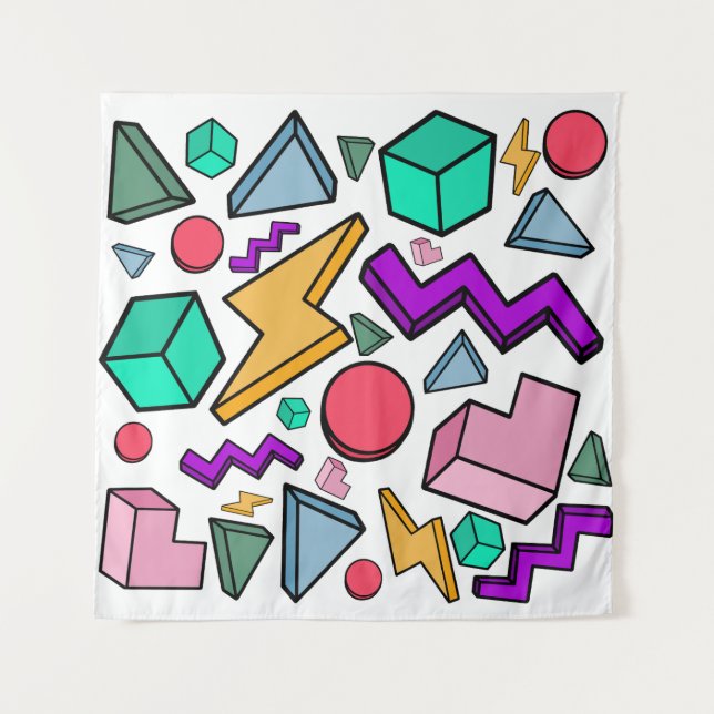 Tapiz Retro de cosecha estética de los años 80 (Anverso)