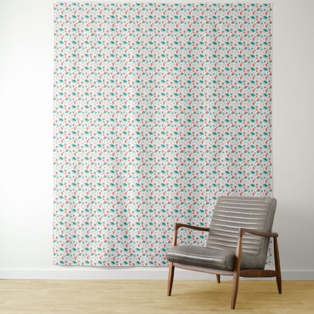Tapiz Retro Estallido de Estrellas Atómicas y Átomos en  (In situ)