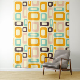 Tapiz Retro geometric pattern in light beige background