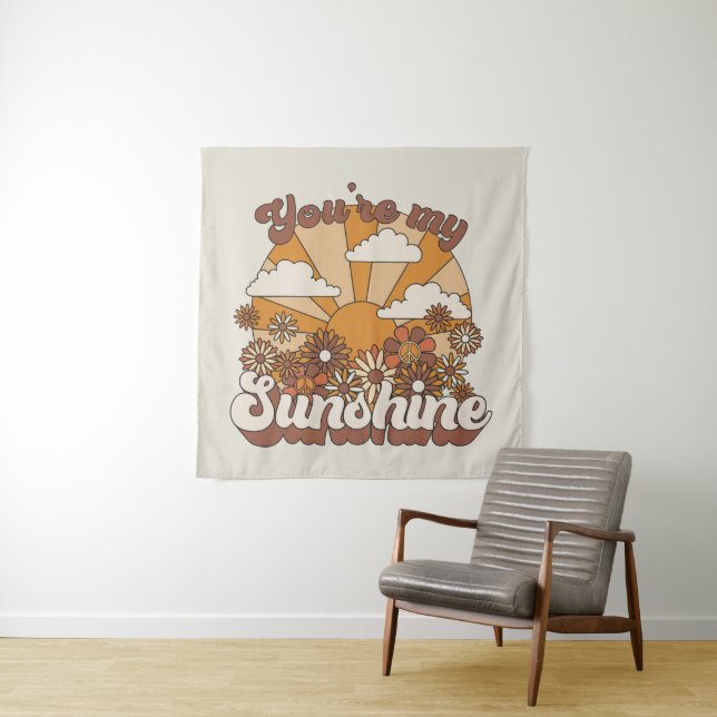 Tapiz Retro Groovy | Eres mi Sunshine (In situ)