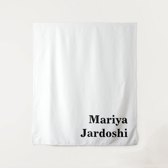 Tapiz Retro Modern Custom Name Business Wall Template (Anverso)