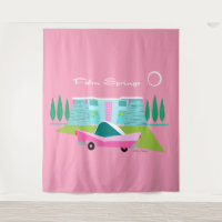 Tapiz Retro Pink Palm Springs