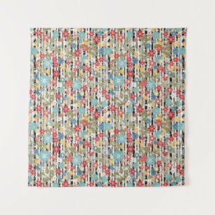 Tapiz Retro, retro floral