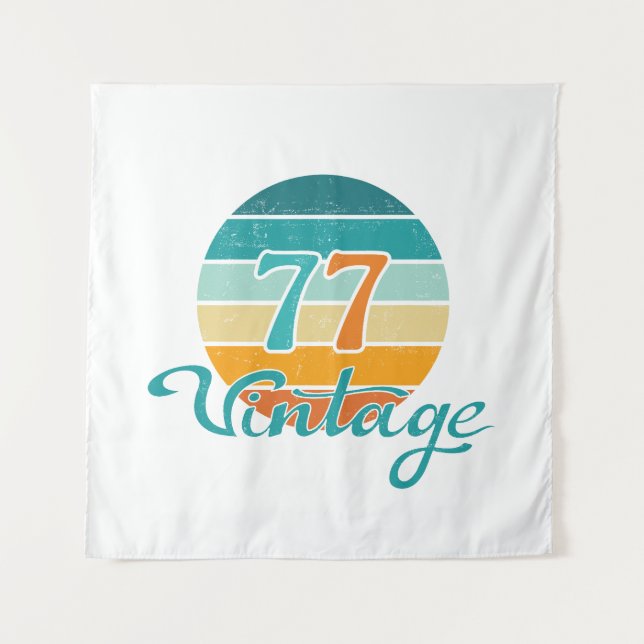 Tapiz Retro Sunset 77 Vintage Distressed (Anverso)