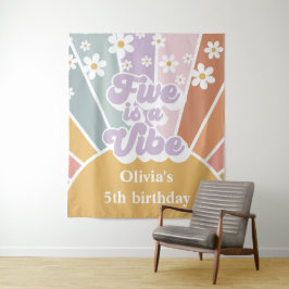 Tapiz Retro Sunshine Rainbow Five es una Vibra