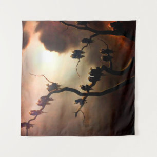 Tapiz Retro vivo - fantasmas en un árbol