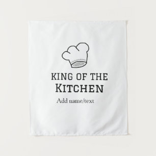 Tapiz Rey de la cocina cocinero añadir nombre corona ha