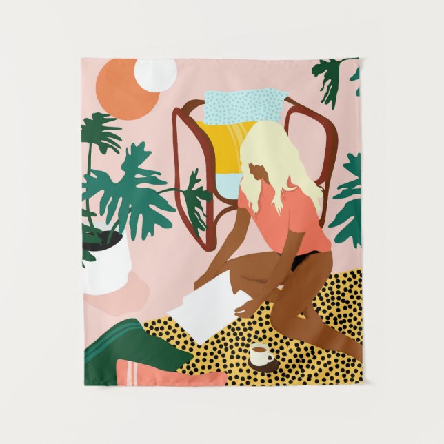 Tapiz Rincón de lectura de moda (Anverso)