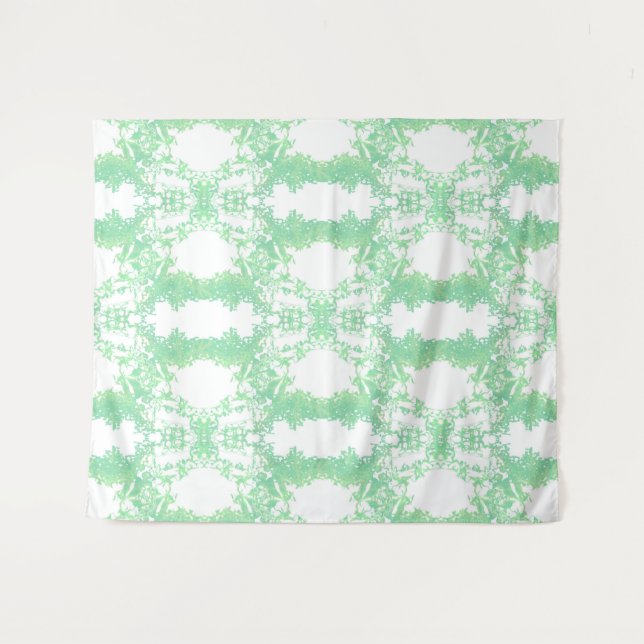 Tapiz Rincón étnico mint y turquesa. (Anverso (horizontal))