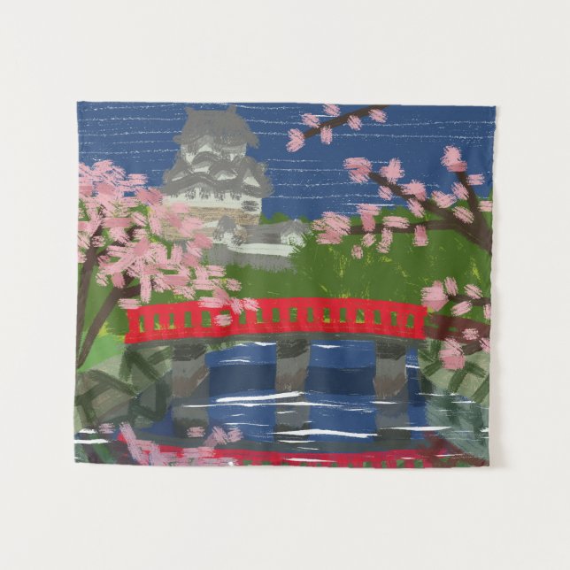 Tapiz Río Castillo de Himeji (Anverso (horizontal))