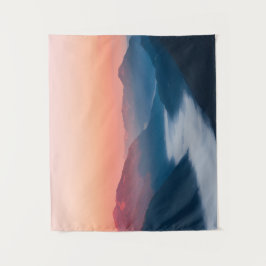 Tapiz Río soča con niebla al amanecer