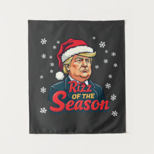 Tapiz Rizz of the Season Funny Navidades de Trump