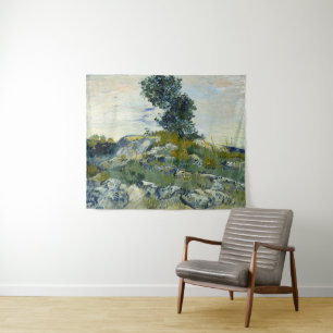 Tapiz Rocas con Roble, Pintura al Óleo de Van Gogh