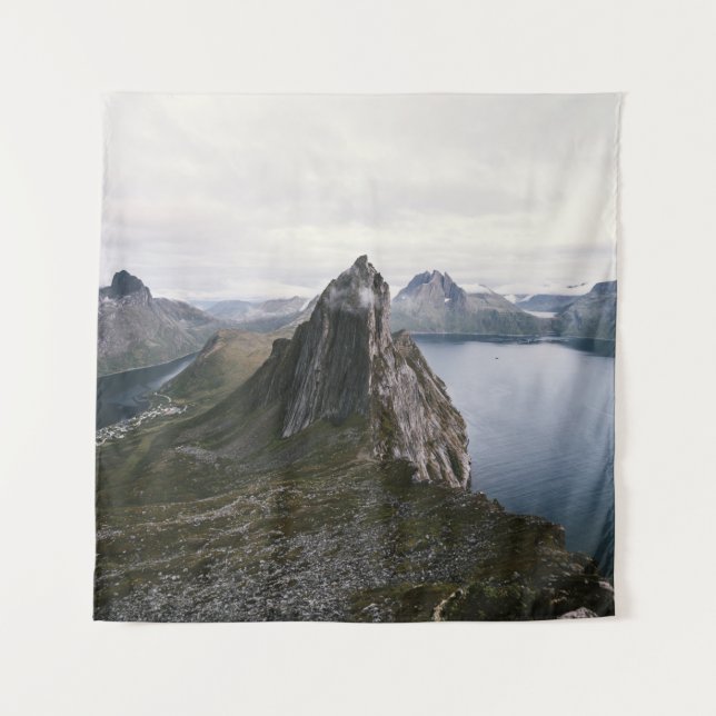 TAPIZ ROCAS GRIS CERCA DEL LAGO (Anverso)