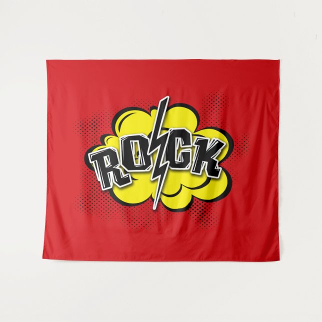 Tapiz Rock de estilo cómico (Anverso (horizontal))