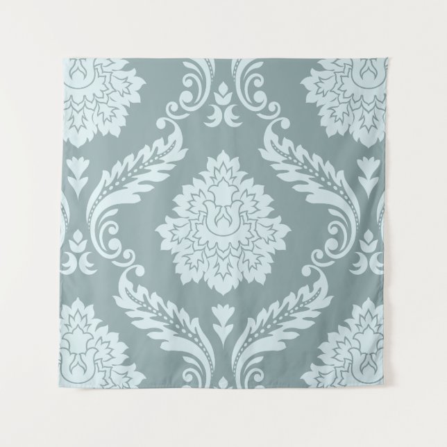 Tapiz Rococo Damask Lg Pattern Duck Egg Blue+Teal (Anverso)